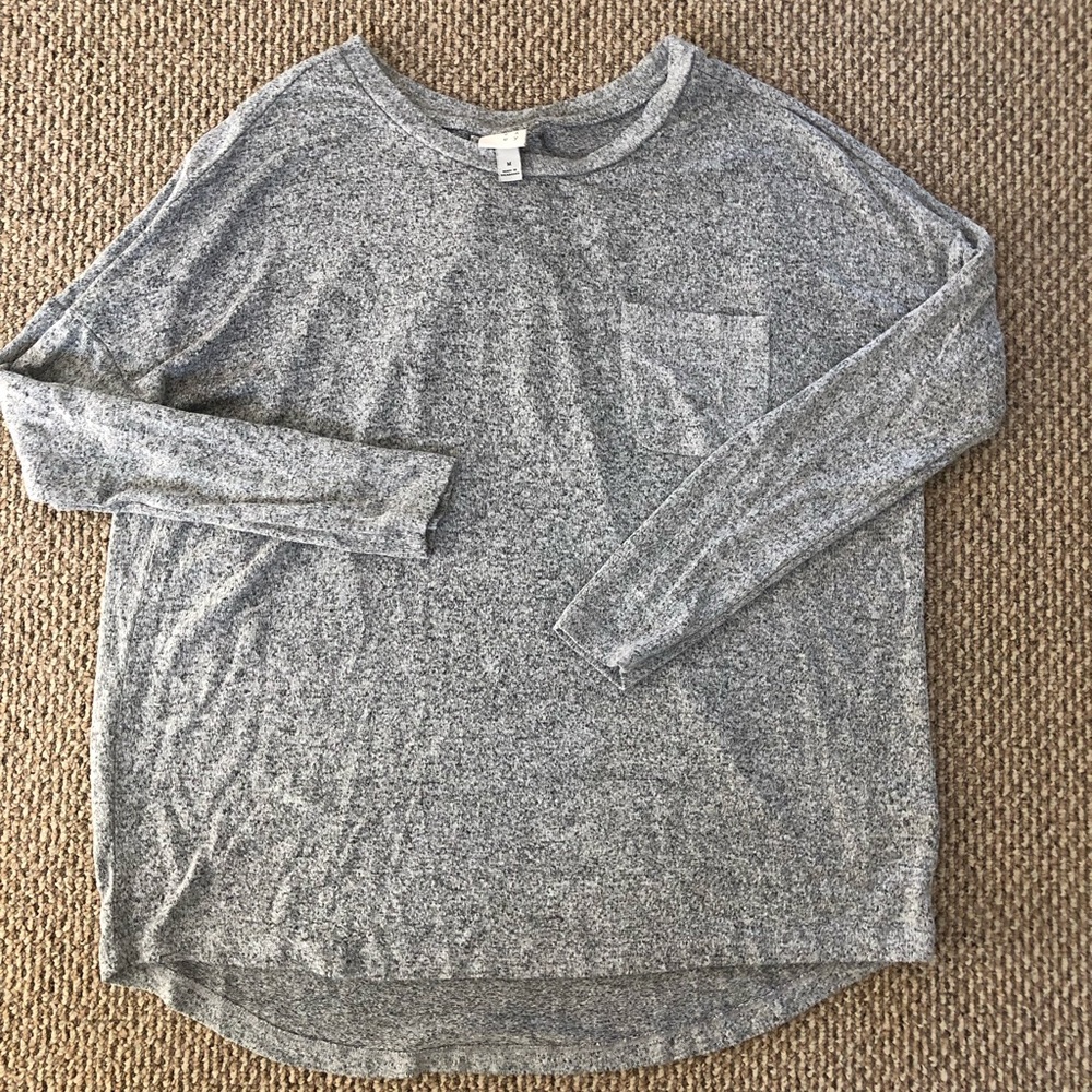 •A NEW DAY• Grey plush long sleeve